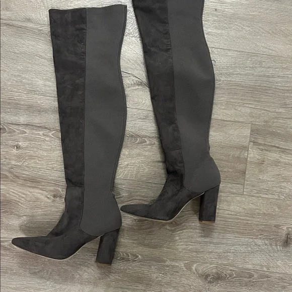 Steve Madden Gray Over-the-Knee Boots Size 8 - Picture 5 of 7